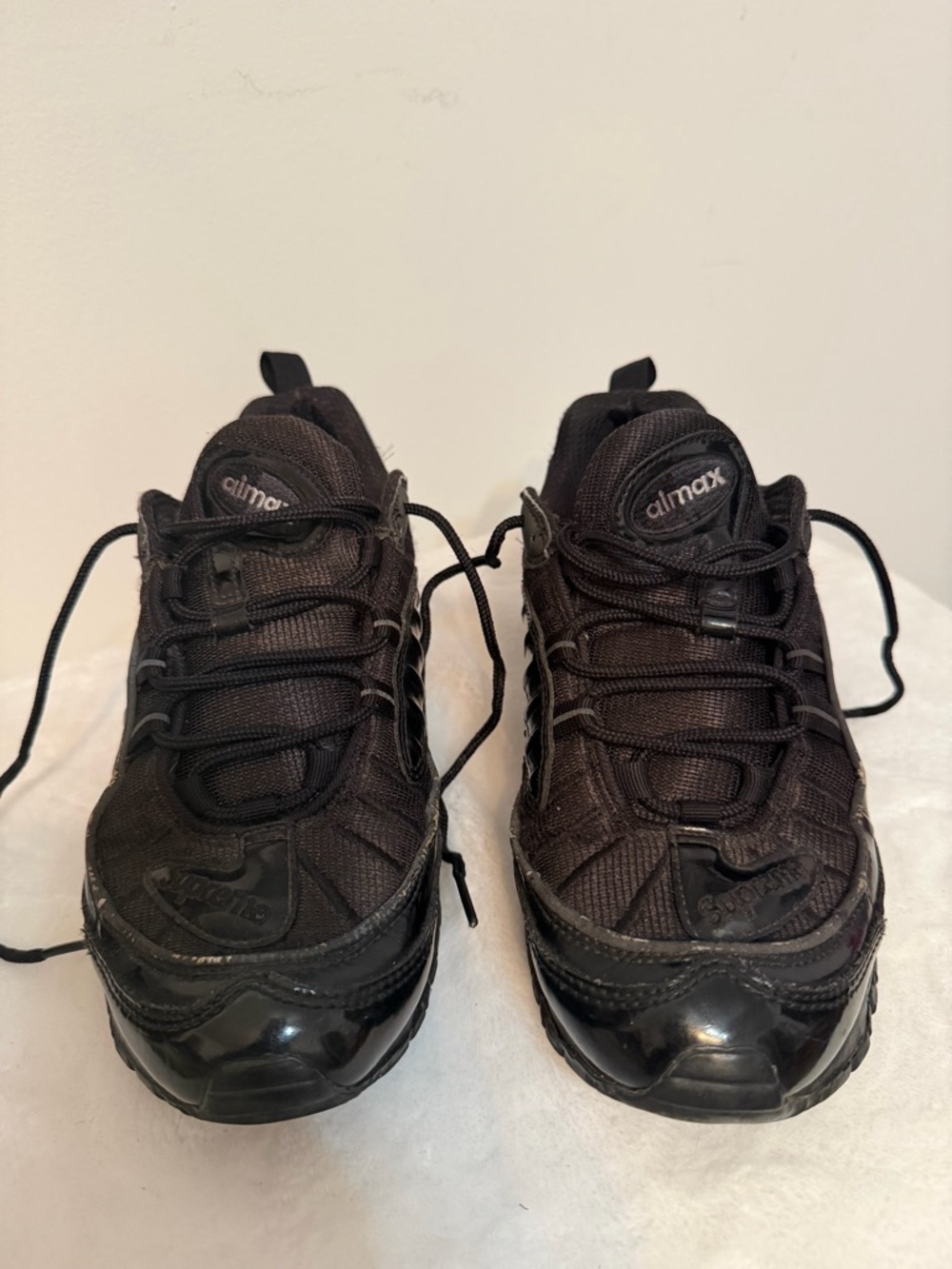 Nike Supreme x Air Max 98 Black Men's Size 7.5 Sneakers - Picture 2 of 16
